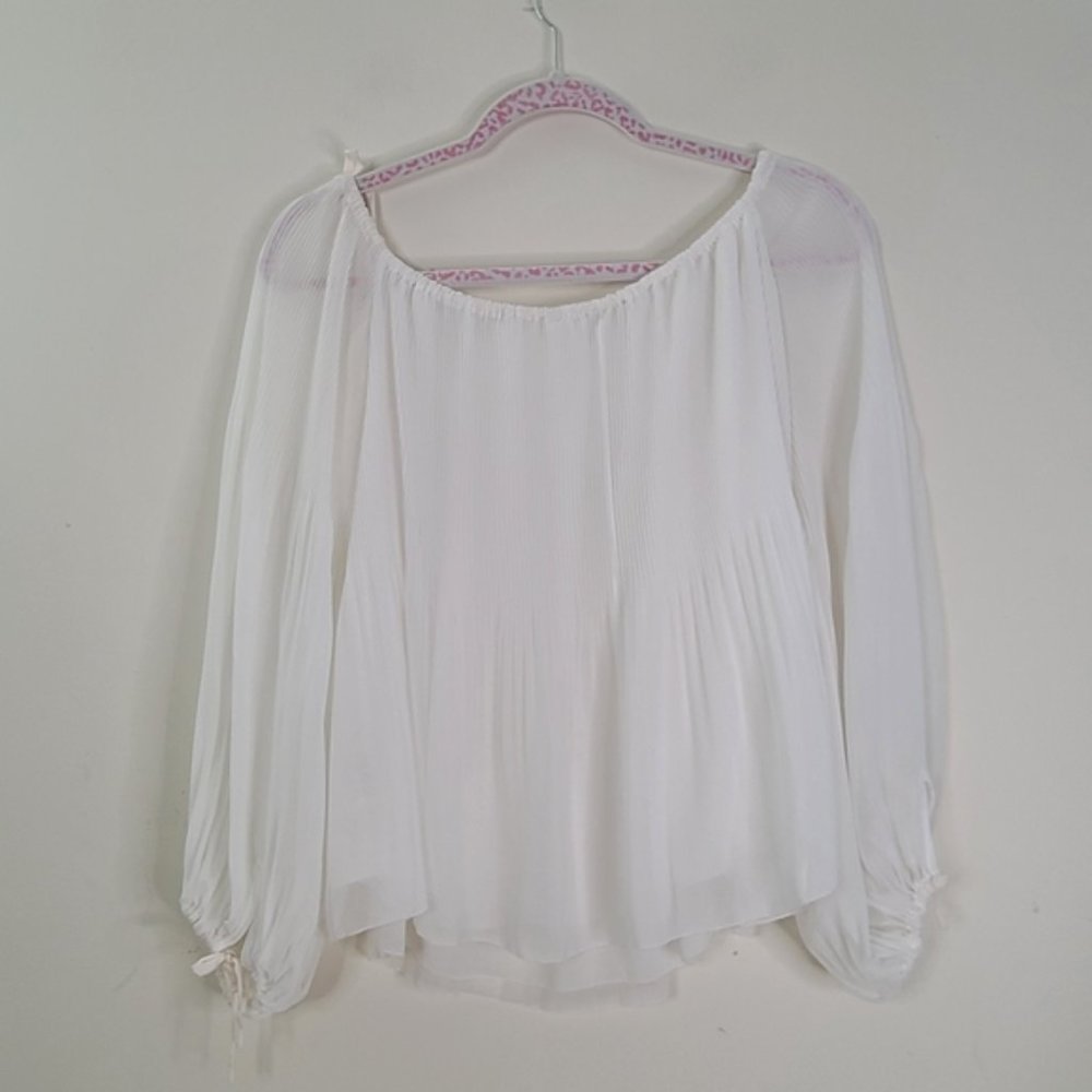 Wilfred Talence white off shoulder boho peasant blouse size M